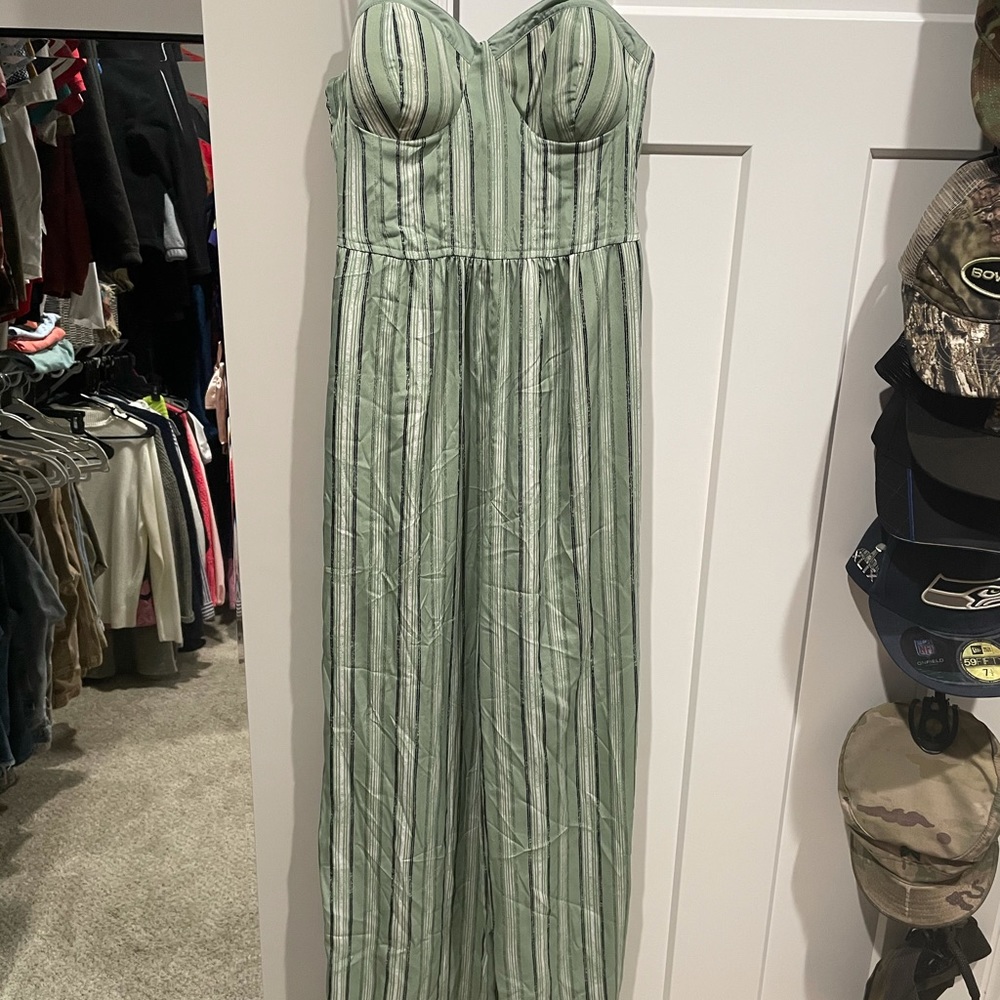 White and green jumpsuit